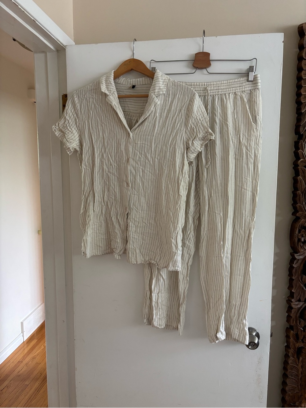 SOYACONCEPT Cream Striped Button-Up Top